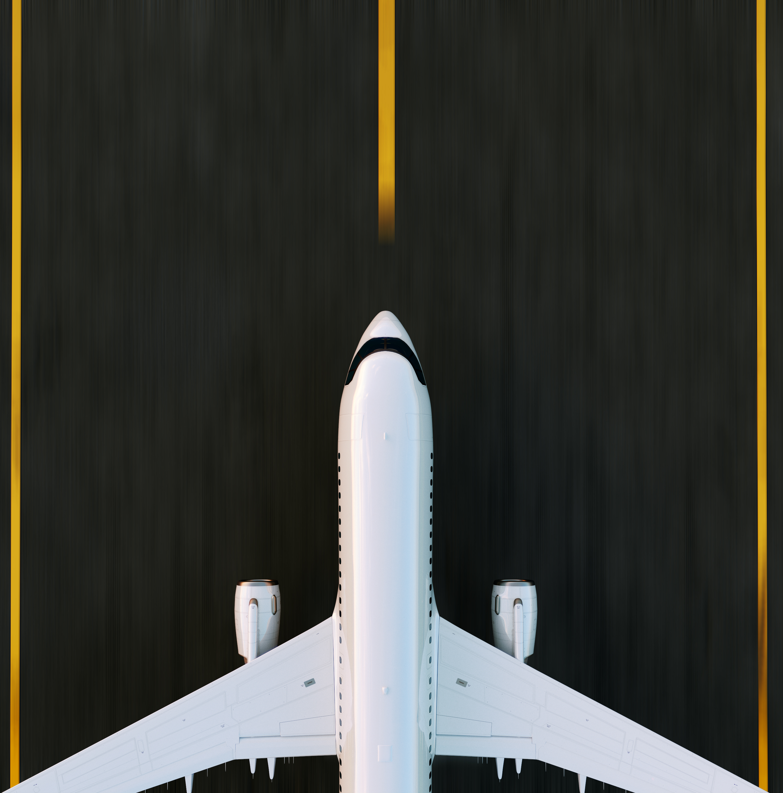 Aircraft on runway